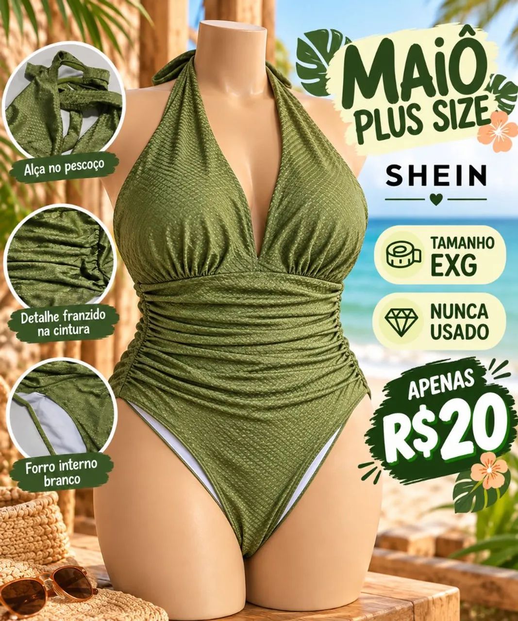 Maiô plus size Shein