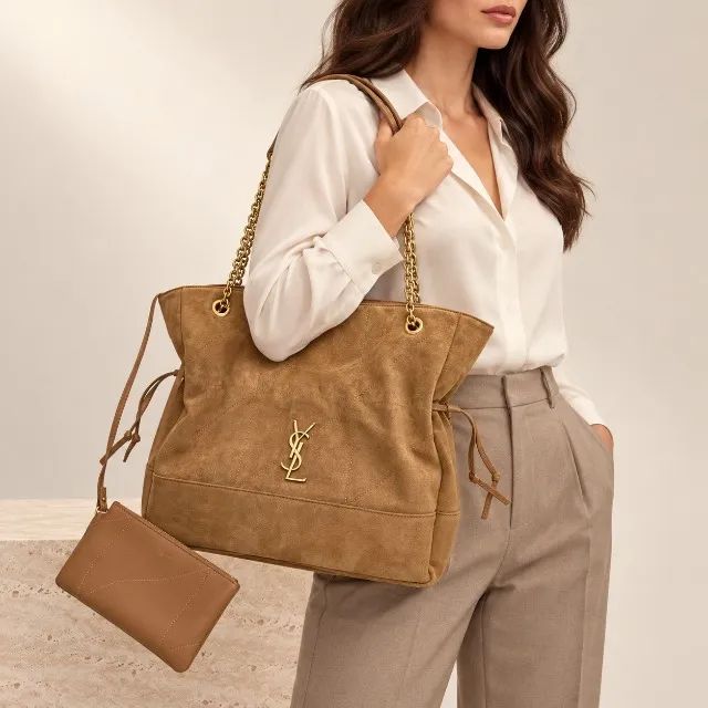 Bolsa Saint Laurent Jamie Shopper marrom - Foto 2