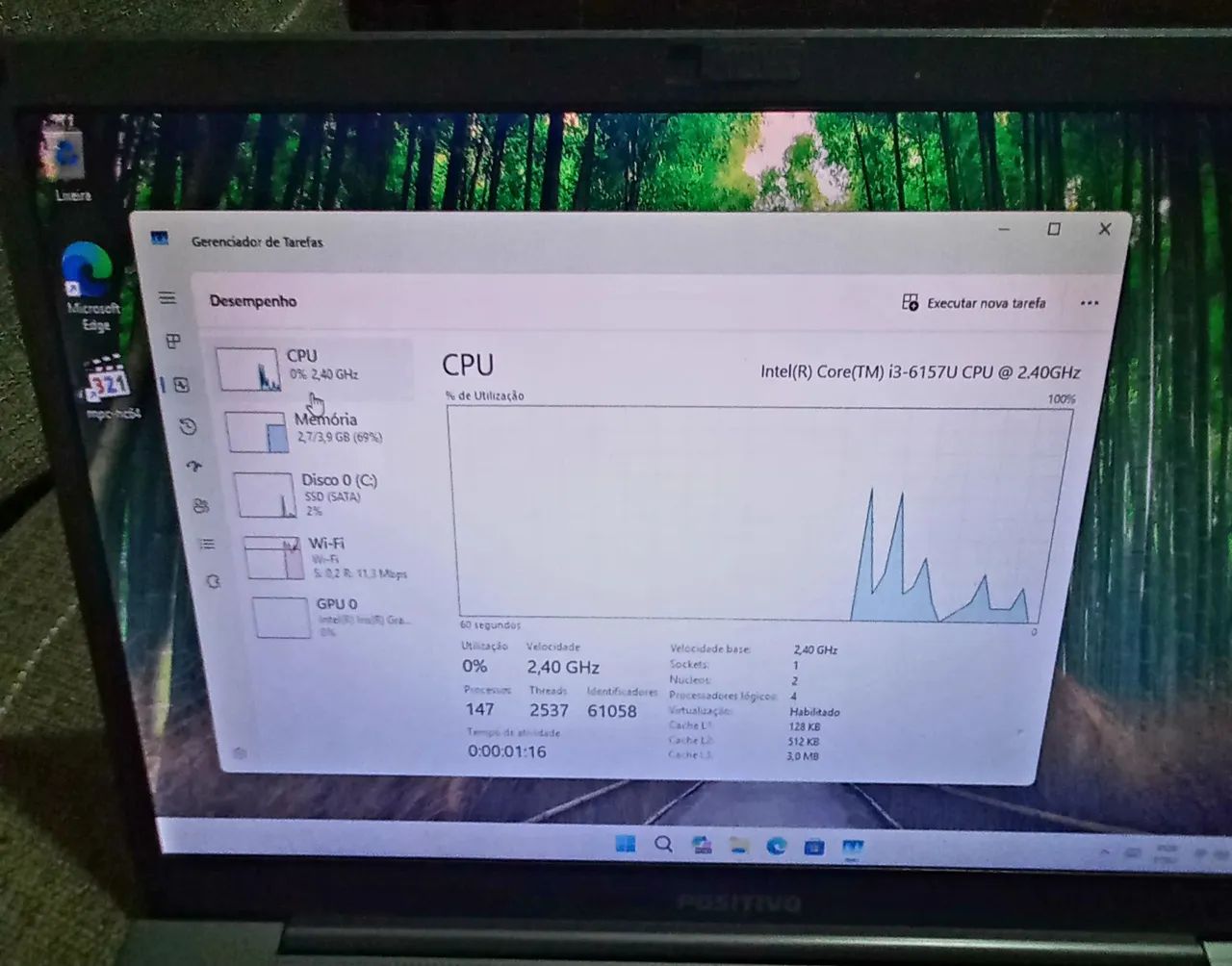 Notebook Positivo Core i3-6157U 4GB RAM Ddr4 SSD 120GB - Foto 4