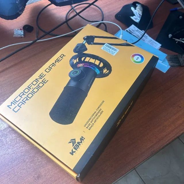 Microfone Gamer USB Cardióide KBM Gaming RGB Com Braço Articulado E Tripe - Foto 2