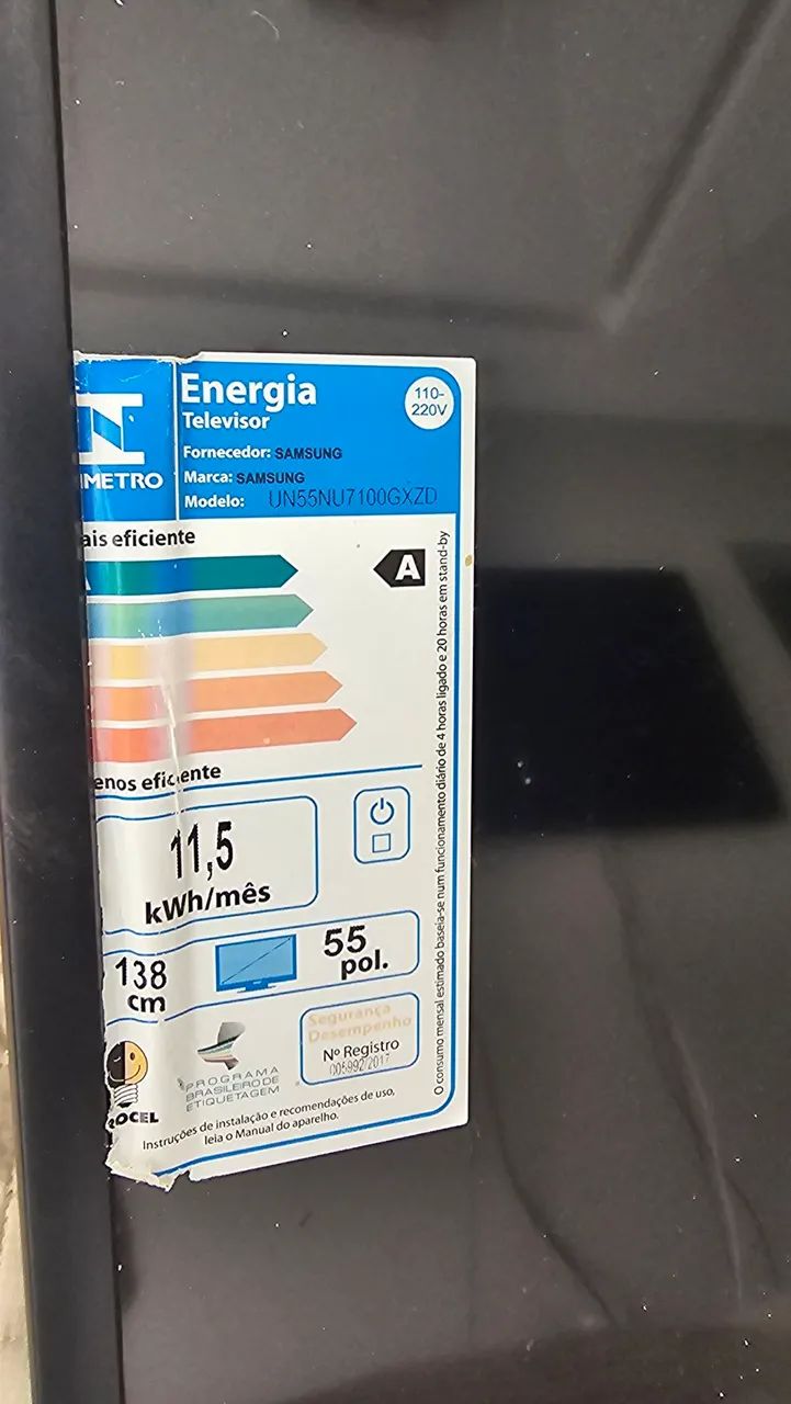 Tv 55 samsung 4k NU7100 (NÃO LIGA) - Foto 4