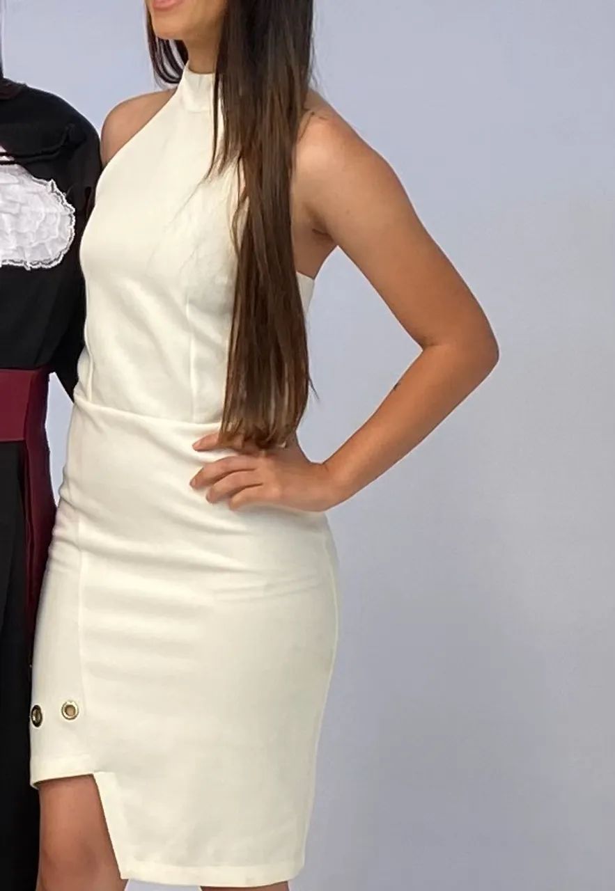 Vestido midi off white - Foto 3