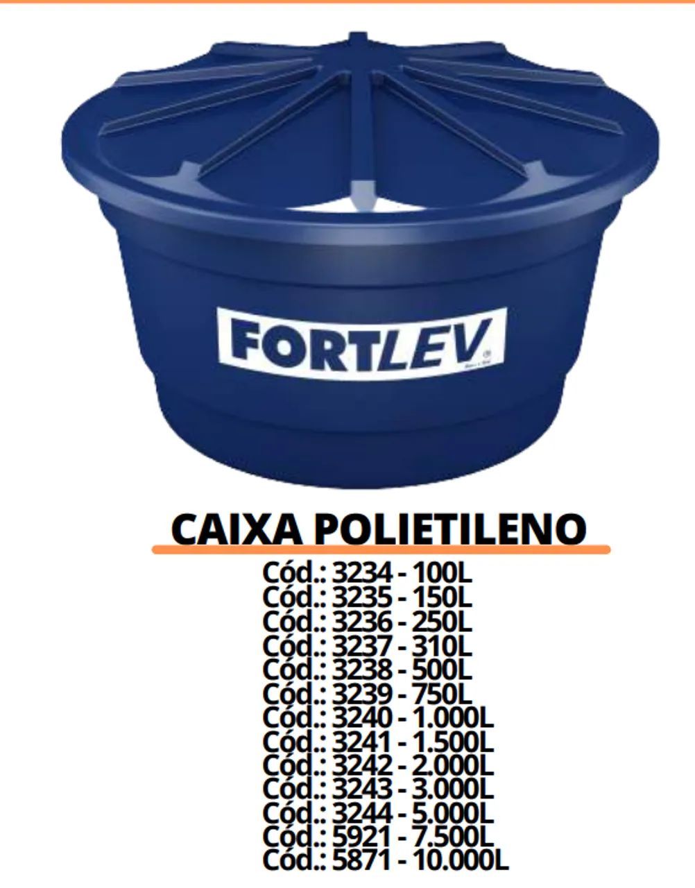 CAIXAS  D´ÁGUA FORTLEV 
