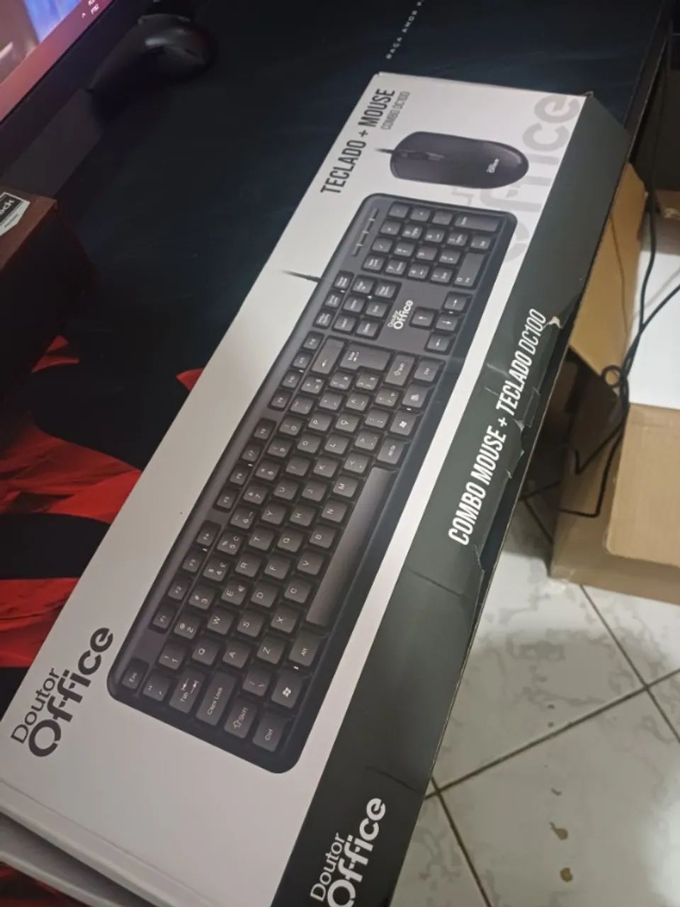 Combo Teclado E Mouse Dr. Office Dc100 Usb Preto - Foto 2