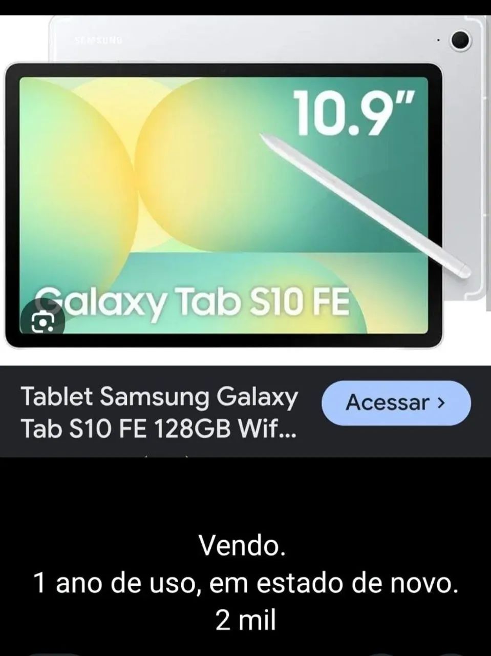 Tablet s10 fe 