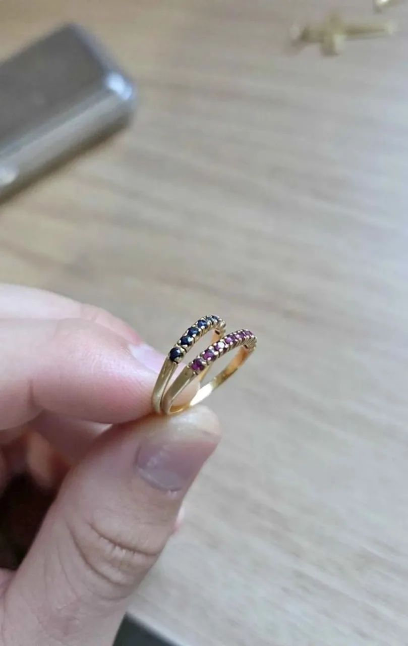 Correntinha e anéis em ouro 18k  - Foto 2