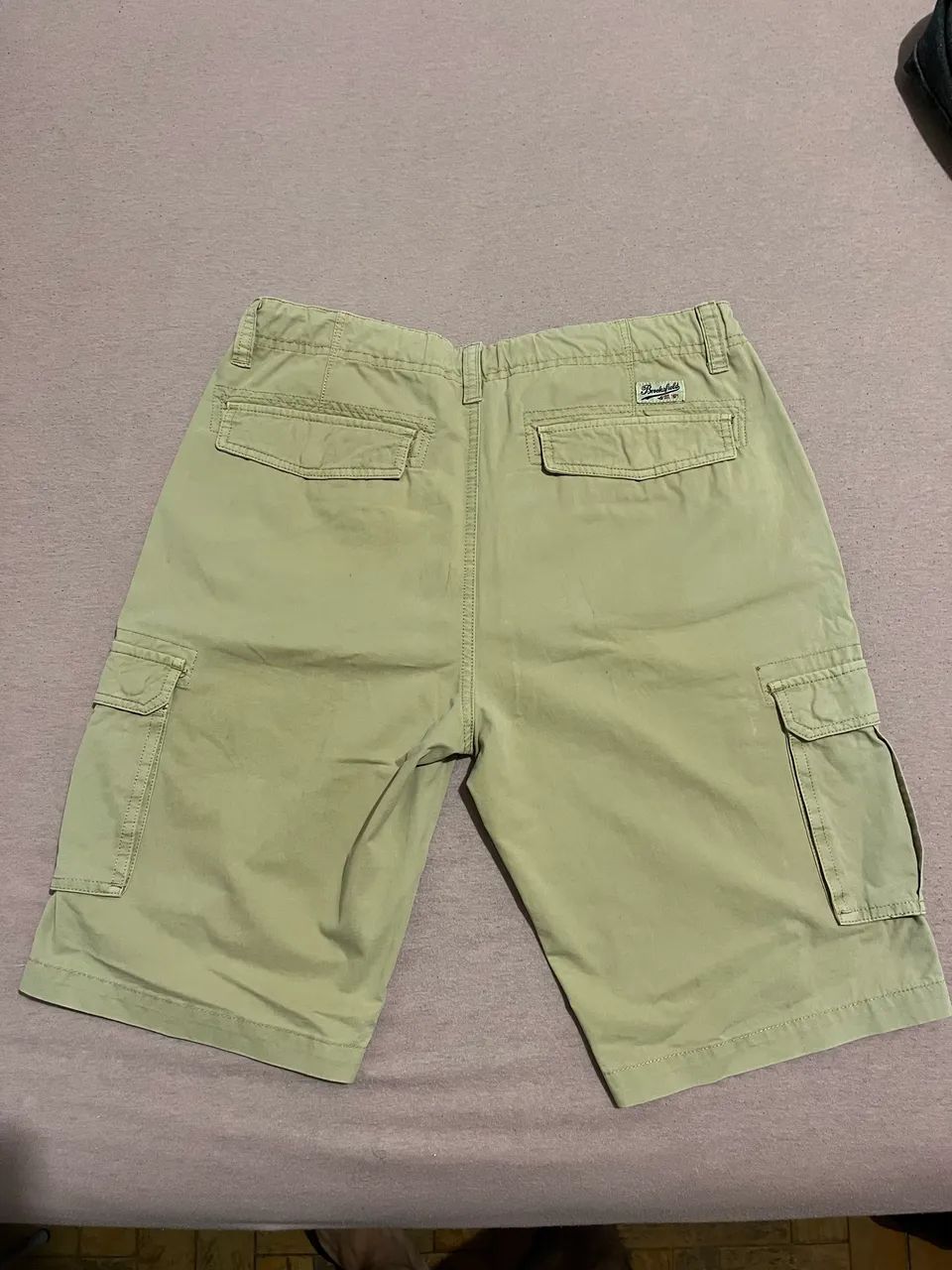 Bermuda Brooksfield Cargo Bege - Foto 2