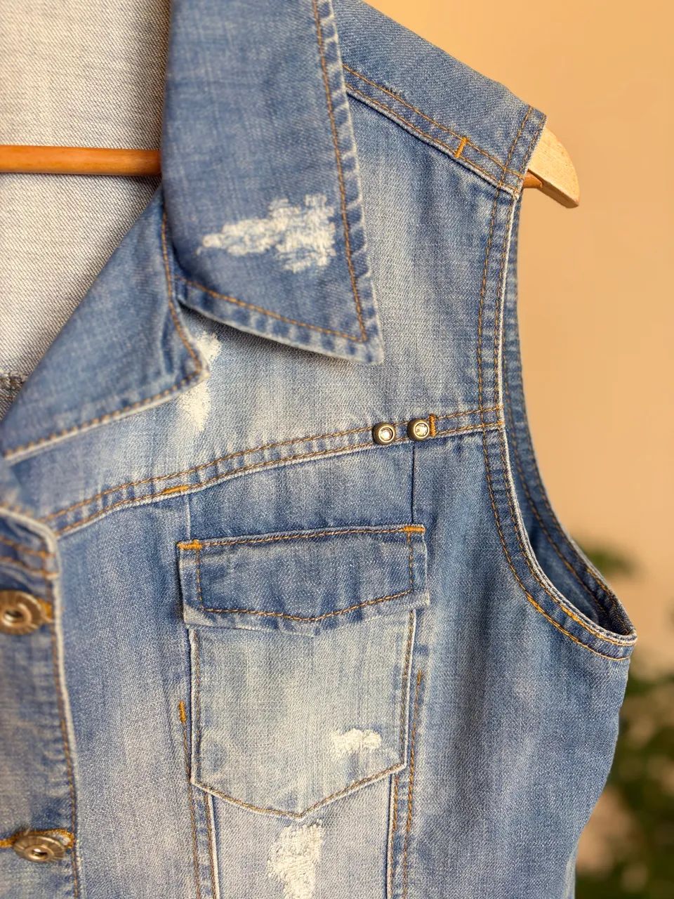 Colete Jeans G Destroyed Ricacci - Foto 3