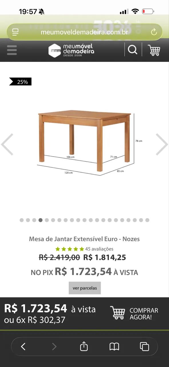 Mesa extensível e banco  - Foto 5