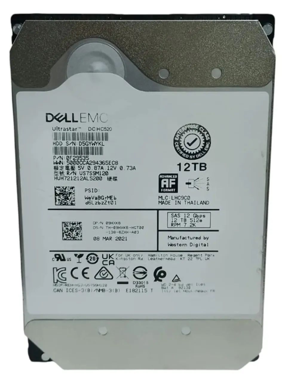 HD 12TB SAS Dell EMC