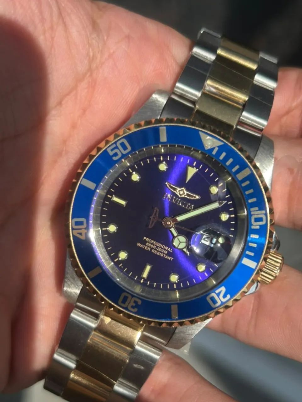 Invicta Pro Diver Azul Bicolor 200M Original - Completo - Foto 2