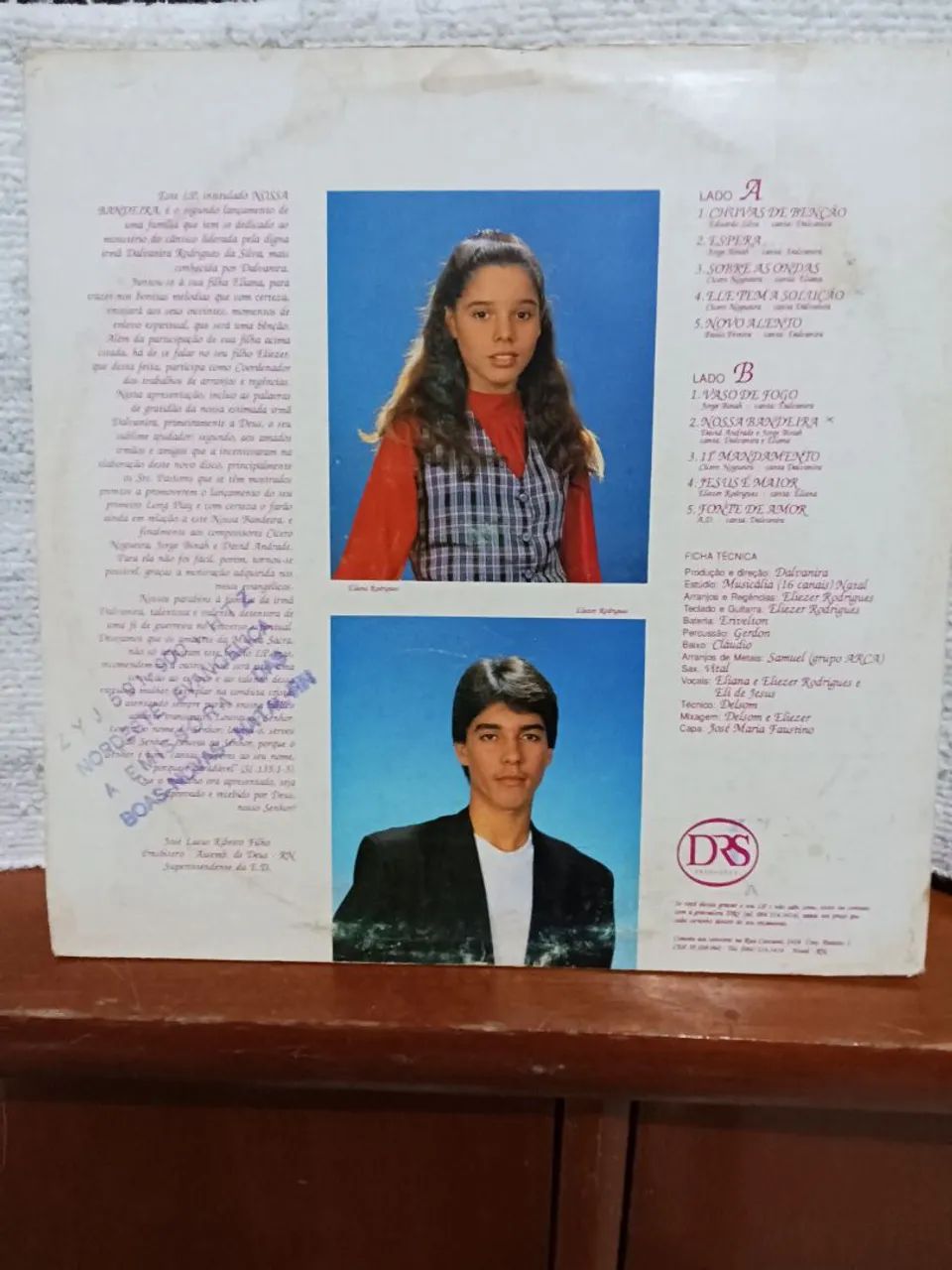 LP Dalvanira / Nossa bandeira (1993) USADO  - Foto 2