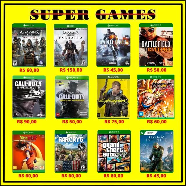 Jogos XBOX ONE em até 6x sem juros, Loja física desde 2004, Próximo ao Metrô. 