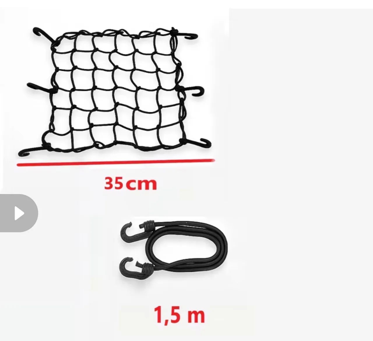 Rede Elástica Extensor Moto Bike Bicicleta Aranha Capacete Carga Garra Reforçado Plástico - Foto 2