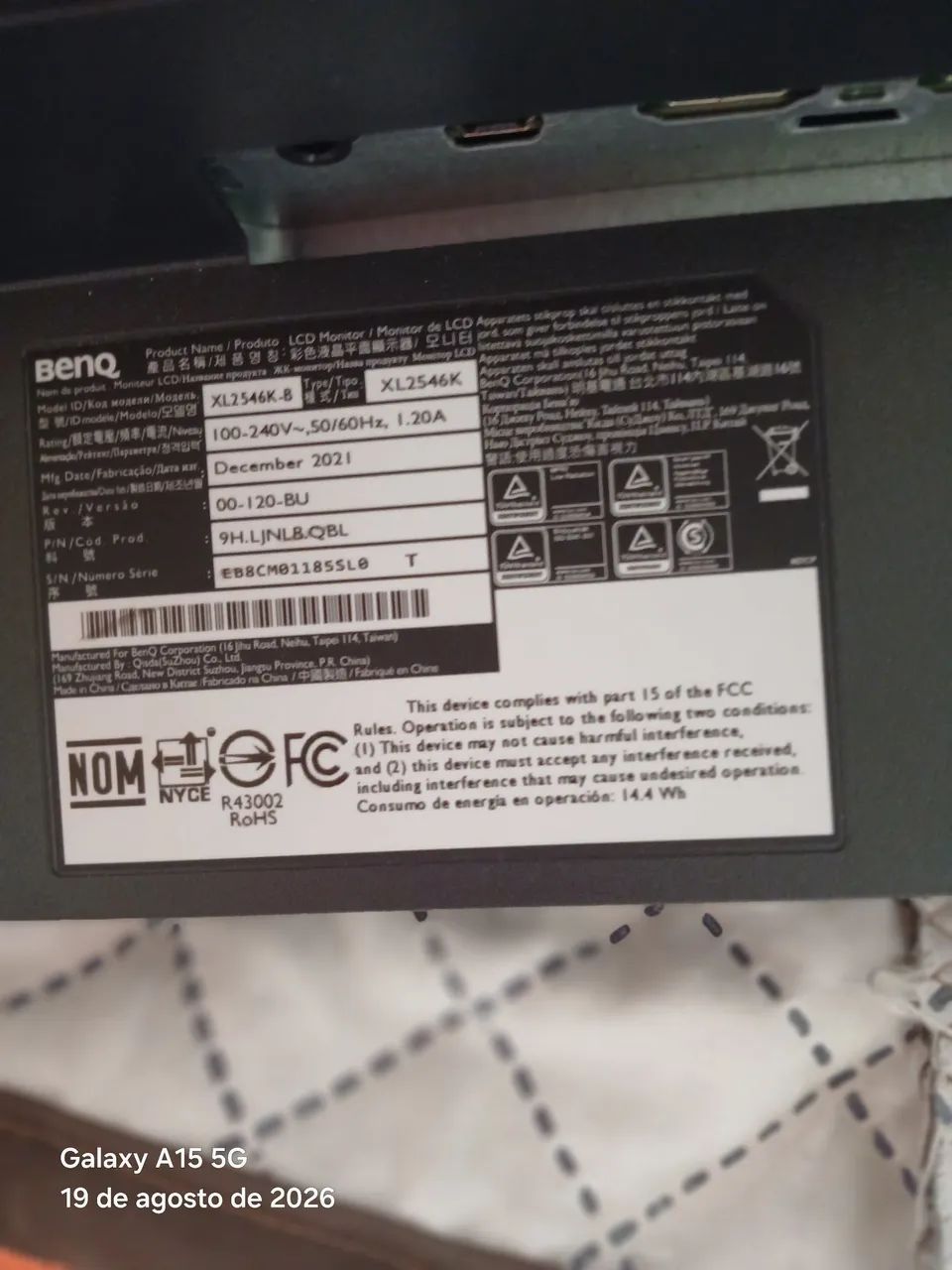 Monitor Gamer Benq xl2546k - Foto 5