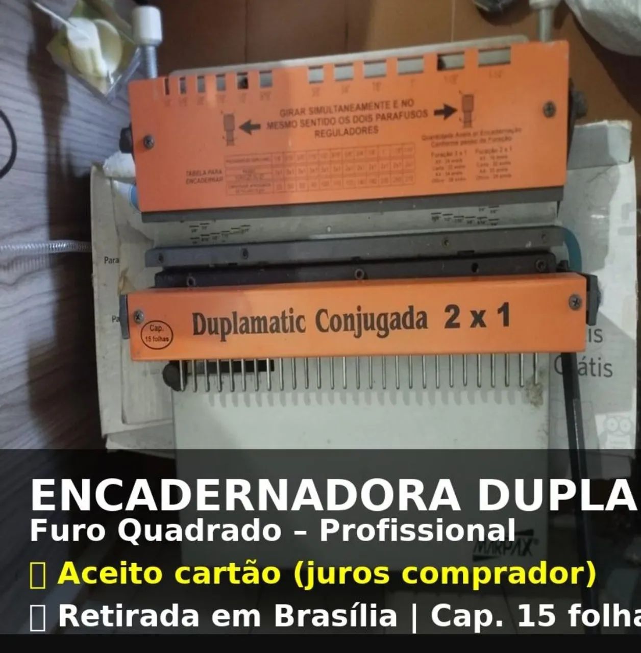 Encadernadora Furo quadrado wire-o - Foto 2