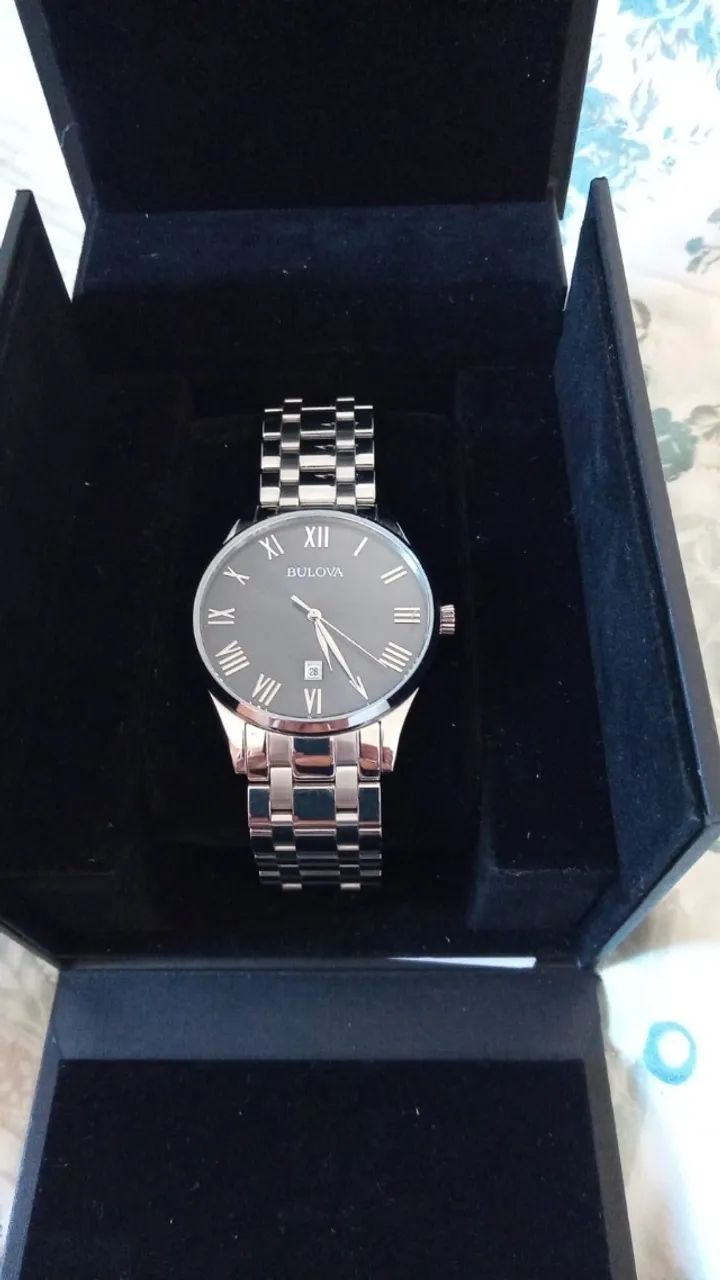 Relógio Bulova Classic Masculino - 96B261N Cinza - Foto 4