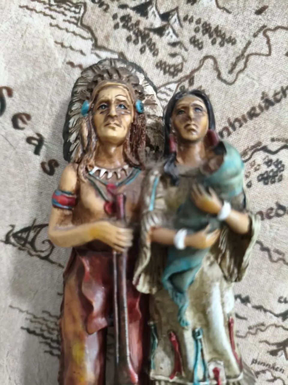 Miniatura casal de indígenas com bebe decorativo - Foto 2