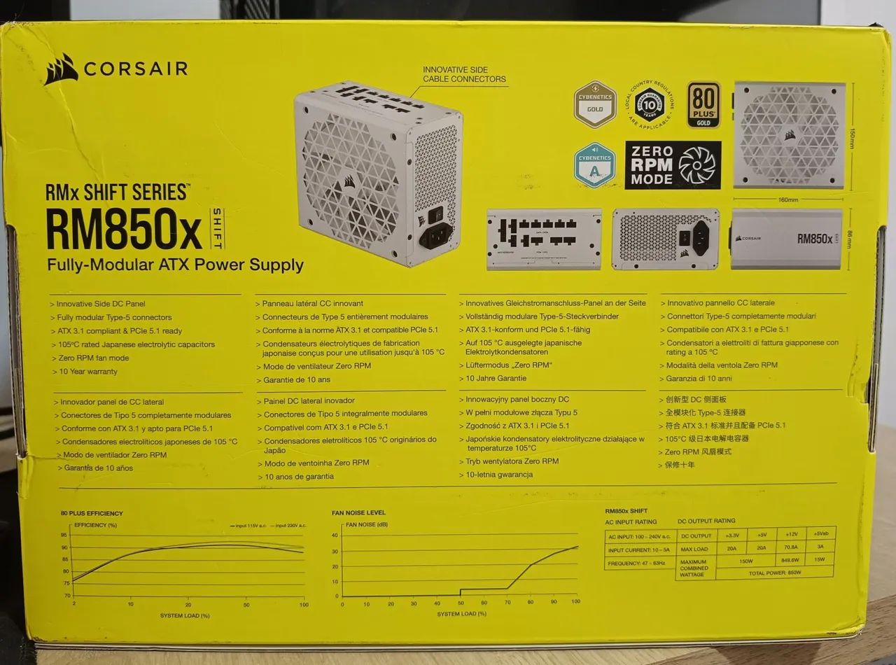FONTE CORSAIR RM850X SHIFT BRANCA - Foto 2