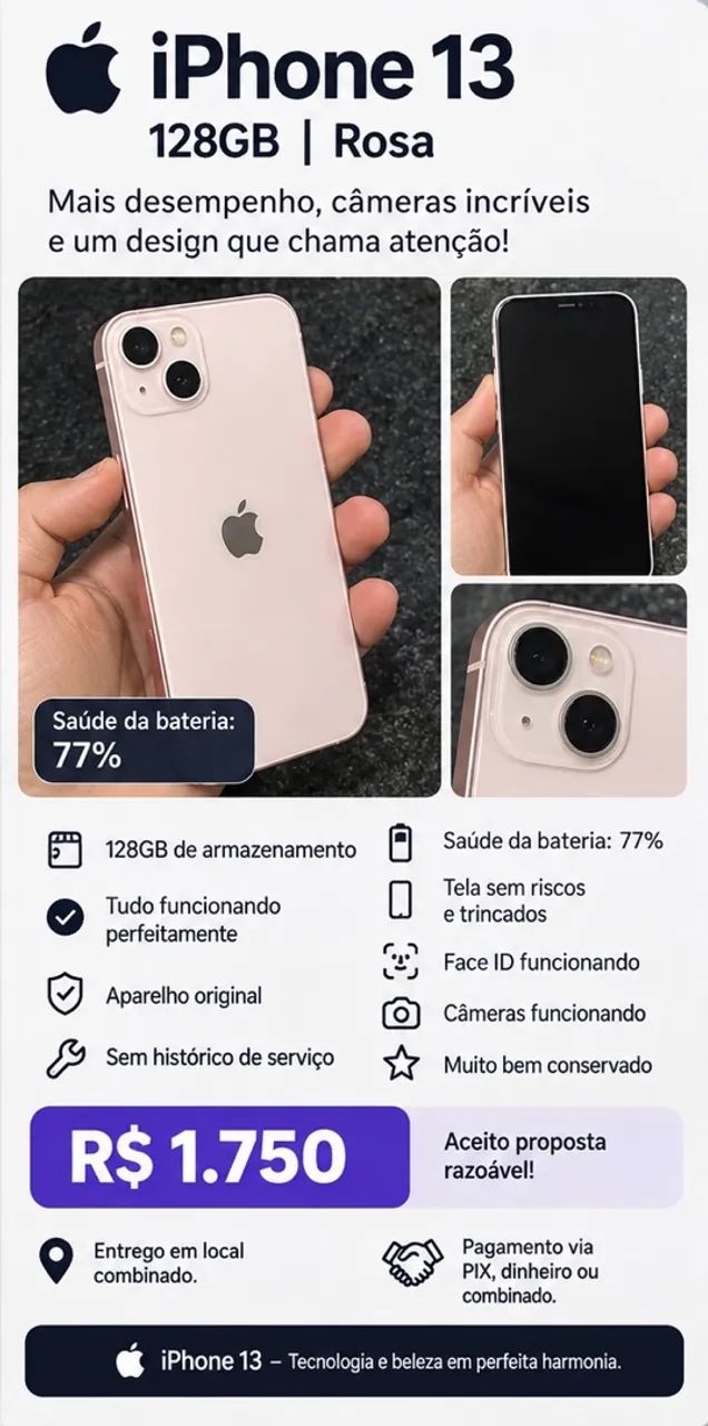 iPhone 13 128gb rosa