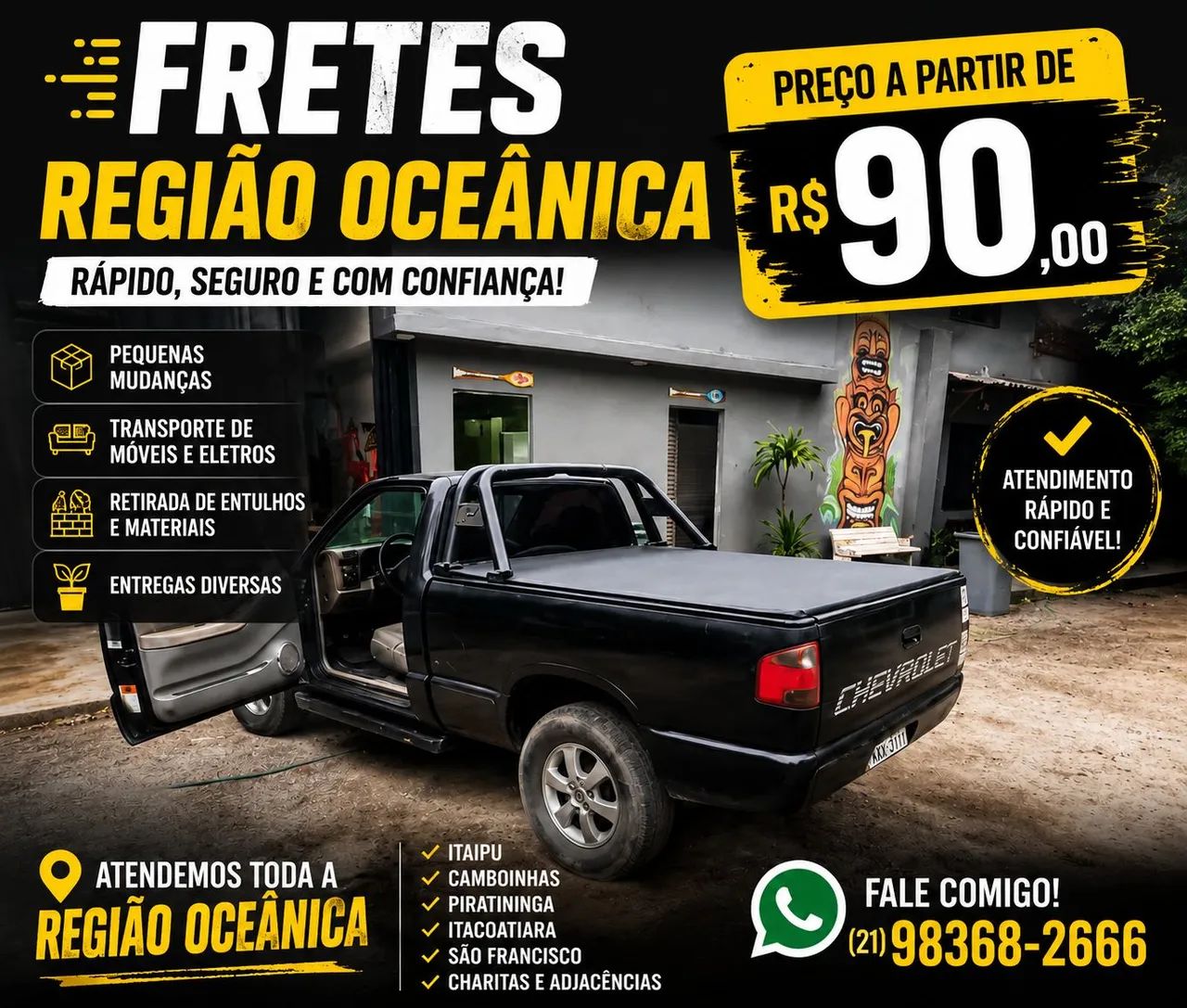 Fretes e mudanças região oceânica de Niterói 
