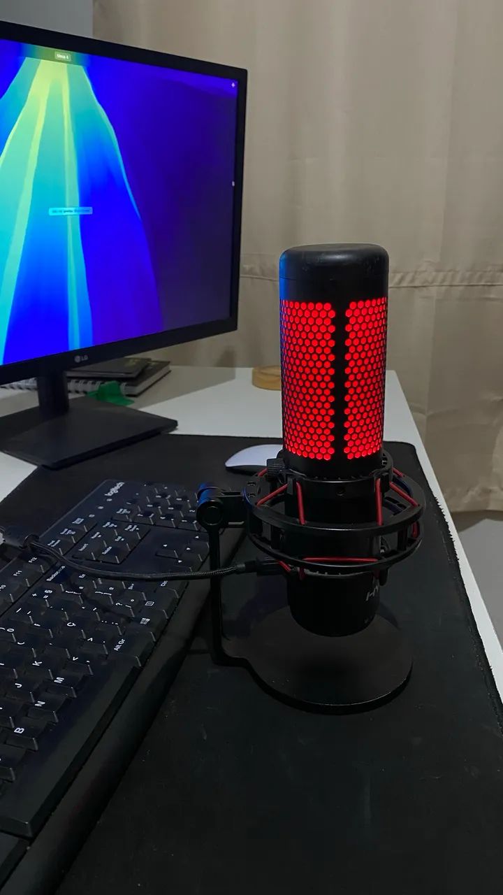 Microfone Condensador Gamer HyperX QuadCast USB