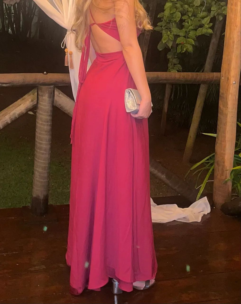 Bolsa de festa Clutch prata com brilho - Foto 4
