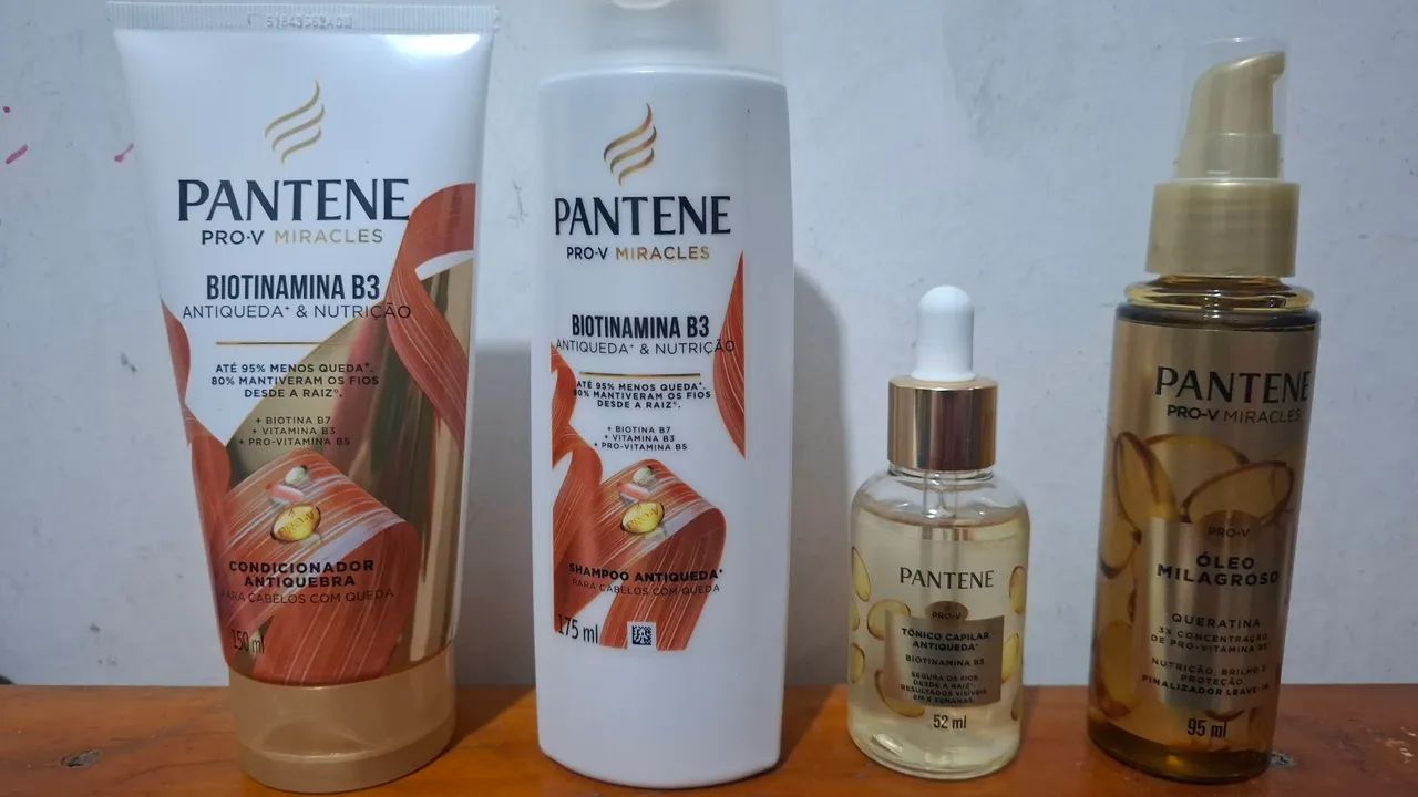Kit 4 pantene biotinamina B3 novo na validade