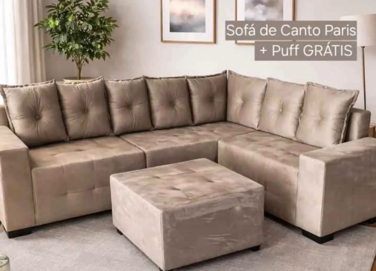 Sofá Paris 2,75x1,93 metros  Direto de Fábrica 