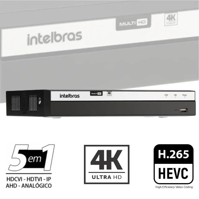 DVR Intelbras MHDX 5208 08 Canais 4K