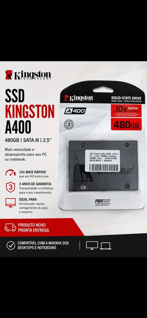 SSD Kingston A400 480 GB - Foto 2