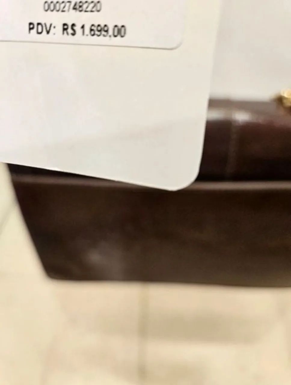 bolsa de ombro couro marrom cafe - Foto 5