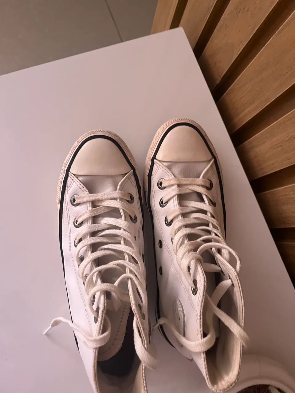 All Star Couro Cano Alto - Foto 5