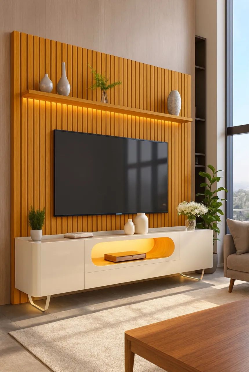 Rack com Painel Nobre - Luxo, Iluminação LED e Design Premium - Foto 2