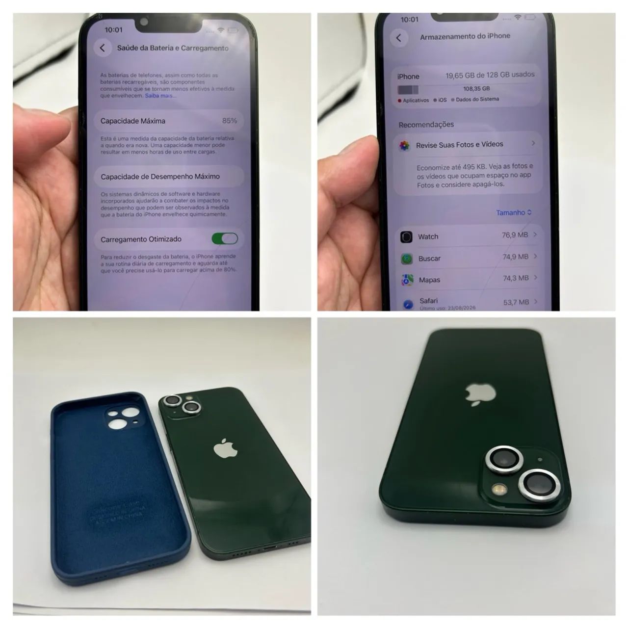 iPhone13 128GB グリーン バッテリー85% iPhone 13 Verde de 128GB - 85% bateria - Celulares e Smartphones