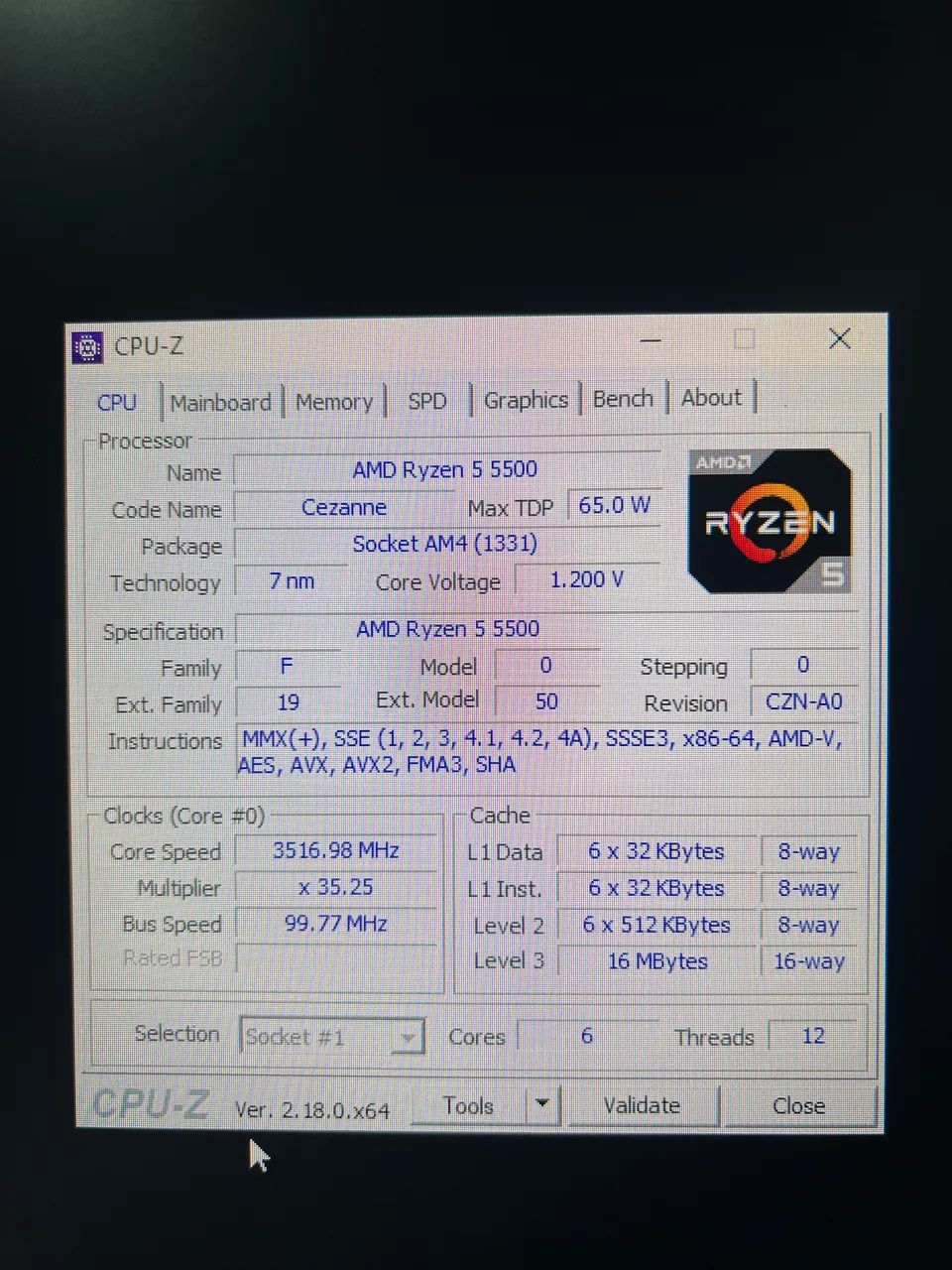 Processador Ryzen 5 5500