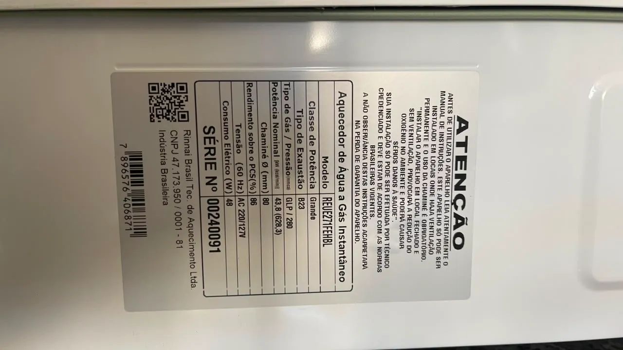 Aquecedor Digital GLP Rinnai E27 - Branco - Foto 4