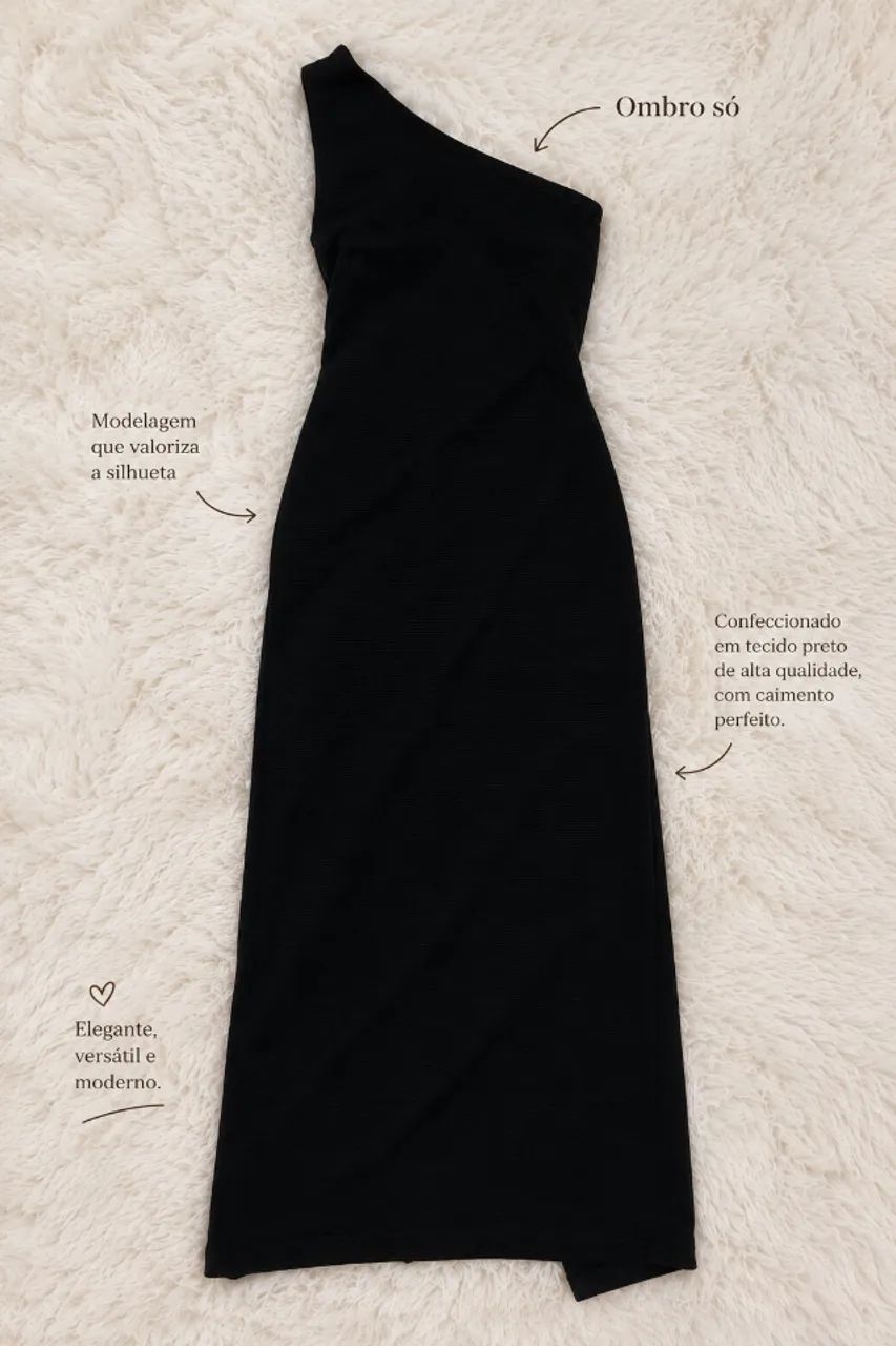 Vestido Mídi Preto