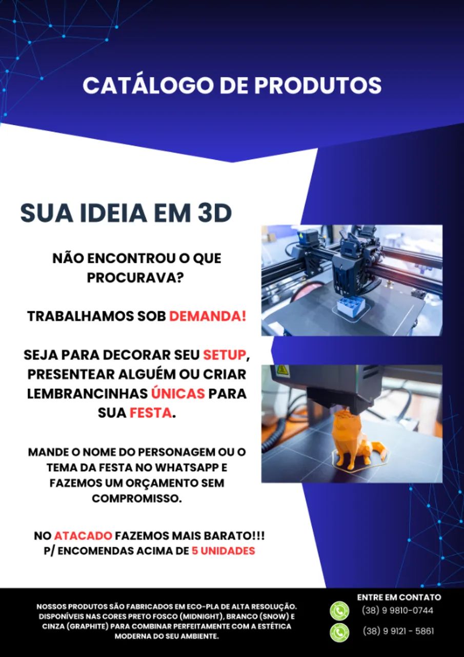 IMPRESSÃO 3D Seu sonho se tornando realidade
