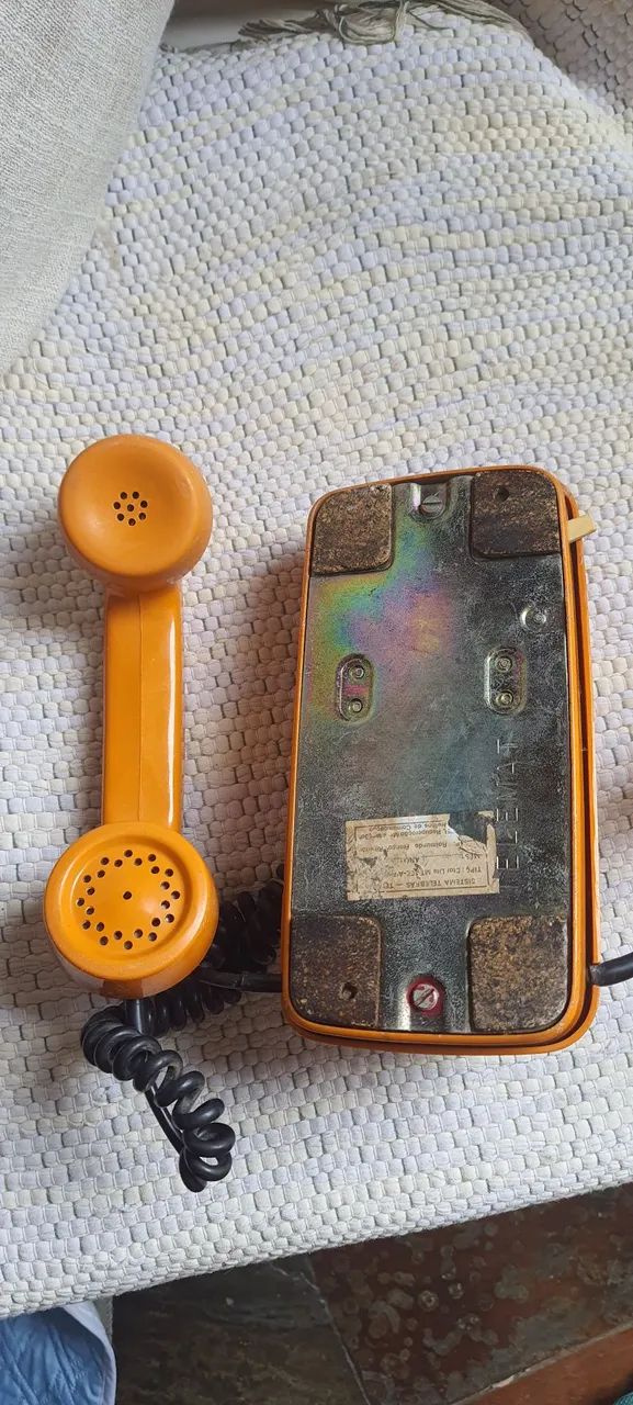Telefone antigo de disco tijolinho - Foto 3