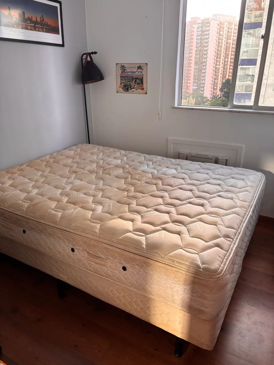 Cama queen size completa (base bipartida + colchão) - Foto 2