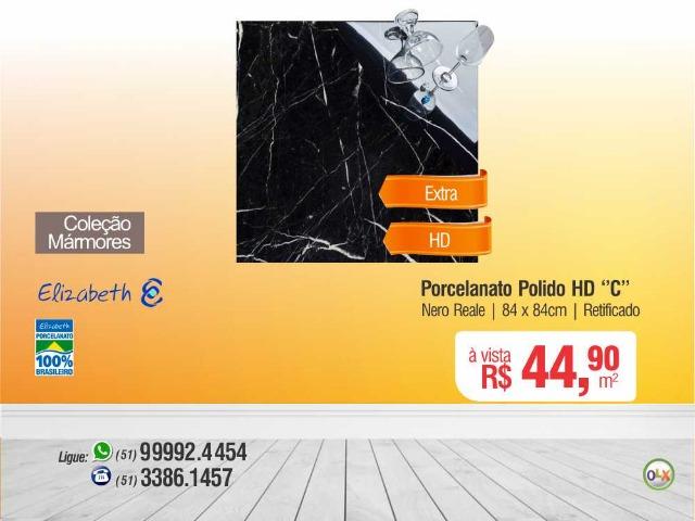 Porcelanato Nero Reale HD "C" polido Elizabeth 84 x84