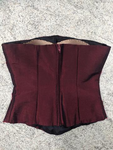 Corselet / Corset / Corpete / Espartilho Bordado Festa Tam PP - Foto 2
