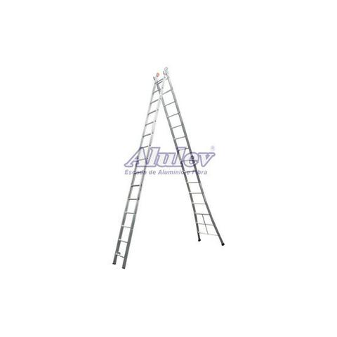 Escada Extensiva 2 Lances 2x13 Degraus Alulev Alt: Max; 8.0m