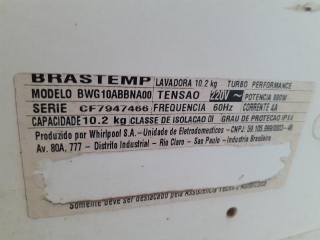 Vendo máquina de lavar Brastemp 10kg* defeito - Foto 4