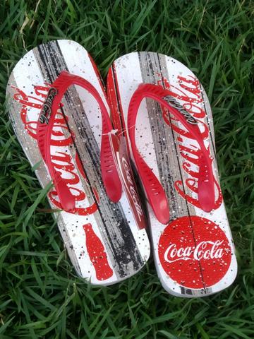 Chinelos masculino coca cola e reserva de excelente qualidade - Foto 2