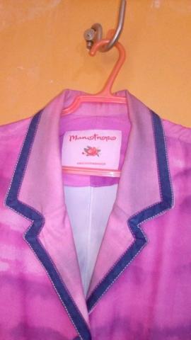Blazer Em poliester rosa choque degradé Monotropo