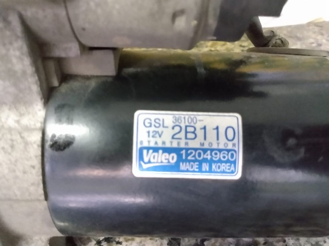 Motor de arranque partida hyundai hb20 1.6 16v