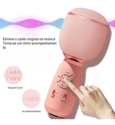 Microfone e Caixa de som karaokê sem Fio Xtrad efeito de voz - Foto 2