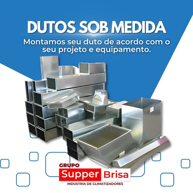 Dutos de zinco sobre medidas 